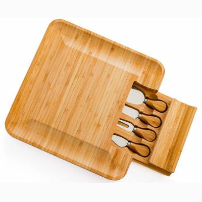 China New Viable High Quality Bamboo Board Cutting Cheese Board Set for sale