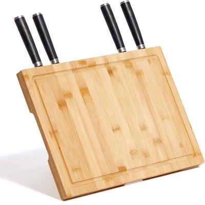 China Sustainable Useful Household Kitchen Rack Environmental Friendly Cutting Board With Magnet for sale