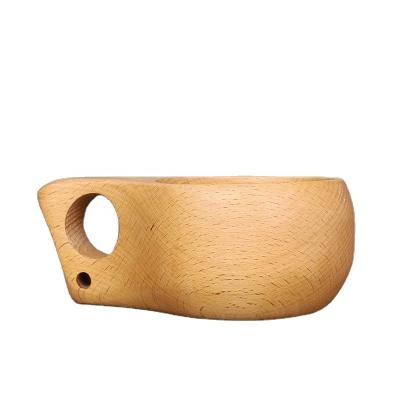 China New Sustainable Creative Organic Wooden Cup Luxury Unique Tea Cup Water for sale