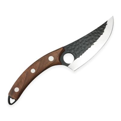 China MOQ30 Disposable Forged Boning Knife Hammer Pattern Small Machete Knife Outdoor Portable Knife for sale