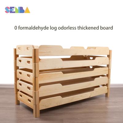 China Environmental Kindergarten Material Popular Children's Furniture Wooden House Toddler Bed For Children for sale