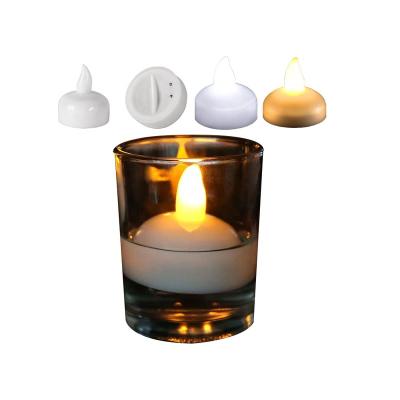 China Water-actived; battery included; Safe Set of 12 Battery Operated Wholesale Flameless Flickering LED Waterproof Floating Candles Tealight White, Yellow, Warm White for sale