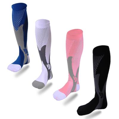 China Breathable Custom Sports Compression Socks Knee High Stockings High Grip Socks Football Compression Mens Socks for sale