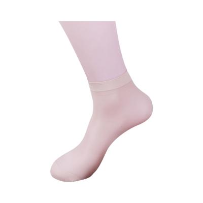 China 100% Logo Women's Invisible Socks Summer Ankle Sweat Socks Silk Thin Silk Transparent Nylon Short Absorbent Wholesale Custom QUICK DRY for sale