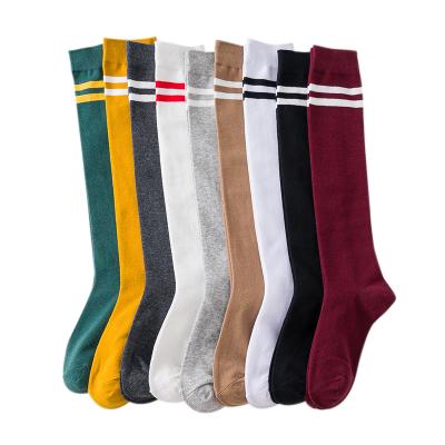 China Wholesale QUICK DRY Wholesale Knee High Socks Boys Girls Soccer Bar Cotton Sports School Women Long Socks Tube Socks for sale