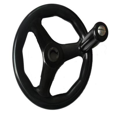 China OD125MM Solid Bakelite Three Spoked Handlewheel Round For Semi - Auto Mechanical for sale