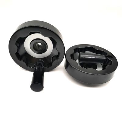 China Solid Bakelite Inner Ripple Handwheel Wheels With Spinning Handle For Power Tool Components for sale