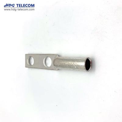 China Copper conductors double hole connection cable lugs for 2 A.W.G. for sale