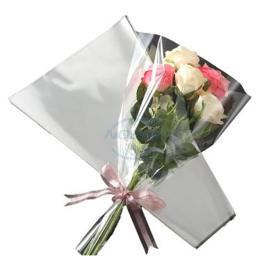 China Recyclable Clear Custom Printing New Design Opp Bag Bouquet Rose Diy Packaging Flower Sleeve for sale