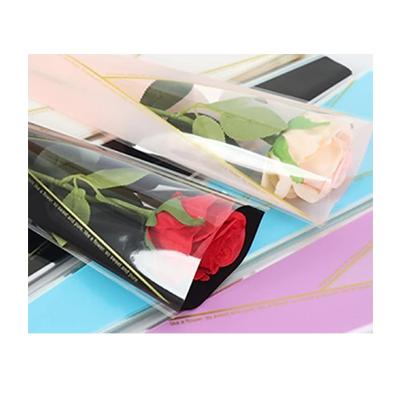 China Disposable Clear Custom Printing New Design Opp Bag Bouquet Rose Diy Packaging Flower Flower Bouquet Sleeves Sleeve for sale