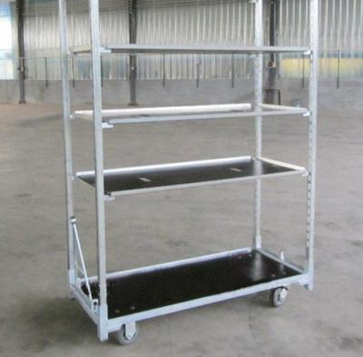 China Durable Greenhouse transport mesh carts flower trolley shelves racks  danish trolley factory manufacture for sale