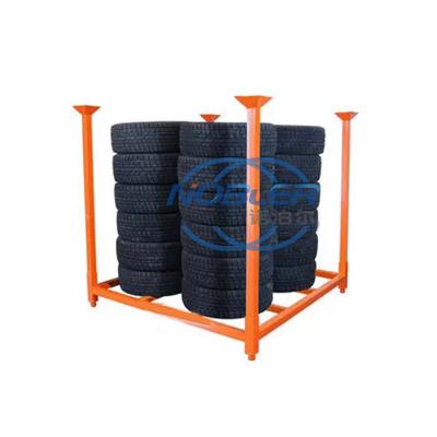 China Corrosion Protection Low Price Wholesale Great Quality Stacking Container Display Portable Fabric Roll Textile Tire Rack for sale