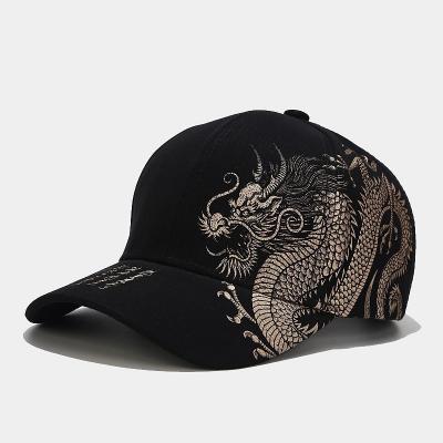 China COMMON Hip Hop Baseball Cap Man Brand Designer Covers Sun Hat 2021 Chinese Dragon Hat Men Fashion Couples Hats Men Outdoor New for sale