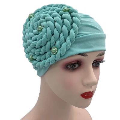 China RELIGION 2021 Fashionable Arab Head Wrap Turban Braids Head Scarf Prepare To Wear Muslim Woman Hijab Inner Hijab Turbante Mujer Hijab Hat Headdress for sale