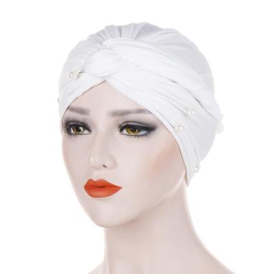 China New 2021 RELIGION velvet turbans for women muslim woman turban beaded turban hat winter headwear indian mujer turbante mujer for sale