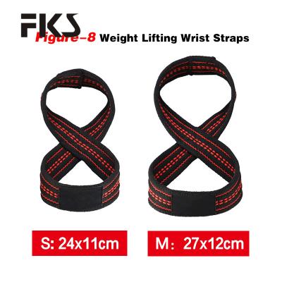 China Durable 6015#Grip Belt Figure 8 Weightlifting Straps Bodybuilding Wrist Wrap for sale