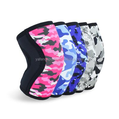 China Universal 7mm Camouflage Knee Support Protector For Heavy Weightlifting Training for sale