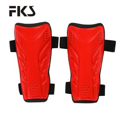 China Shin Protecting Colorful Plastic Football Shin Guards With Two Strips for sale