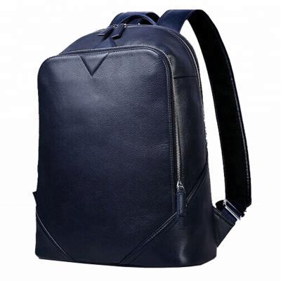 China Custom Waterproof Chic Business Laptop Travel Leather Backpack Man for sale