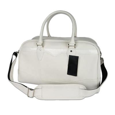 China Fashion High Quality Stylish Fashion Men Women White PU Travel Bag for sale