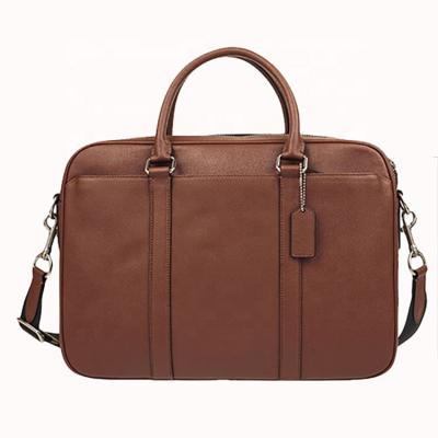 China Custom high quality luxury men's business office laptop briefcase personalized genuine leather travel real for sale