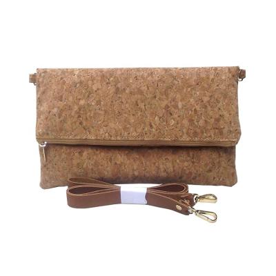 China 2021 New Trendy Popular Cork Private Label Envelope High Quality Cork Fashion Women Eco-friendly Clutch Bags for sale