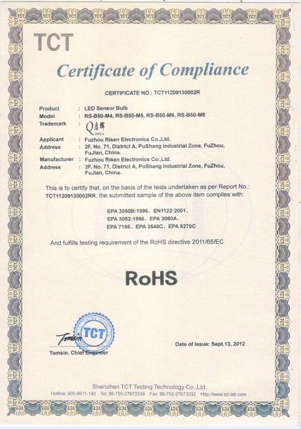 RoHS - Fuzhou Risen Electronics Co., Ltd.