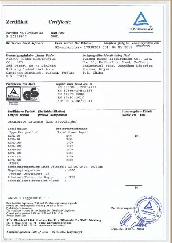 GS - Fuzhou Risen Electronics Co., Ltd.