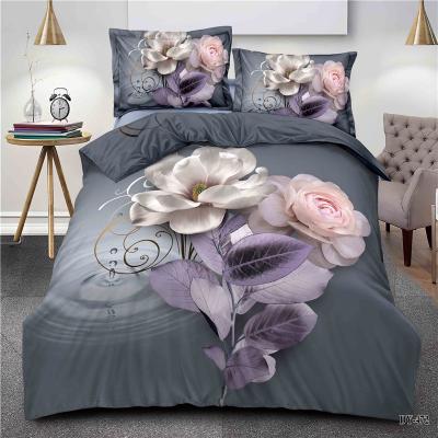 China Nantong Disposable Home Textile 3d 5d Sheet Bedspread Quilt Set for sale