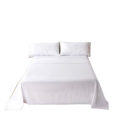 China Nondisposable White Hotel King Size Bedding Flat Sheet With Fitted Sheet And Duvet Cover for sale