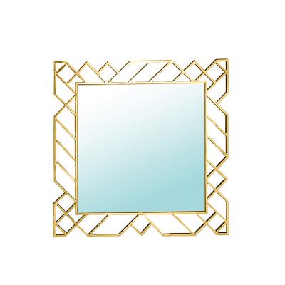 China Industrail modern simple antique large size gold living room around the wall decorative mirror mirrors decor wall for sale