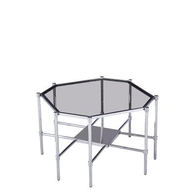 China Small Modern Popular Living Room Tempered Glass Cafe Tea Center Table for sale