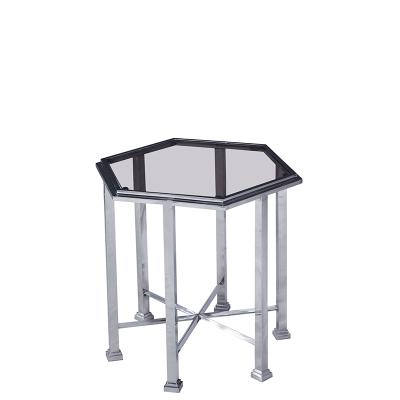 China Modern Modern Dining Room Furniture Stainless Steel Frame Mirrored Glass Coffee Table for sale