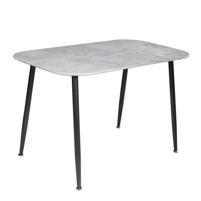 China Modern Luxury Unique Kitchen Dining Tables Rectangular Style Square Shaped 4 Seater Leg Slate Artificial Marble Steel Head Dining Table for sale