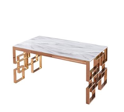 China Modern Style Italian Dining Furniture Stainless Steel High End Dining Table Sets Luxury 4 Chairs Modern Marble Dining Table Sets for sale