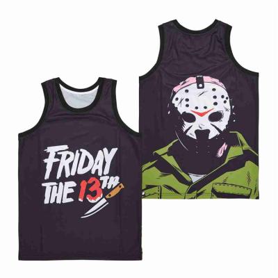 China Jason Voorhees Friday The Custom Cheap Antibacterial The 13th Black Hip Hop Tops Tank Top For Men for sale