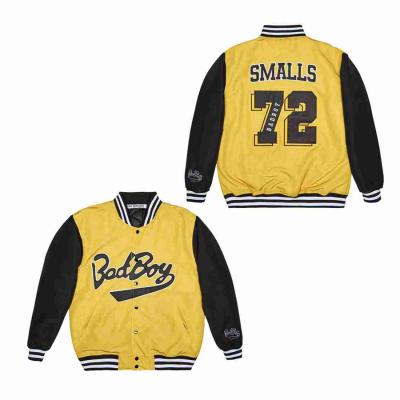 China BADBOY 72 V-neck QUICK DRY UNDERWEAR yellow satin sports baseball coat black outer jacket for men for sale