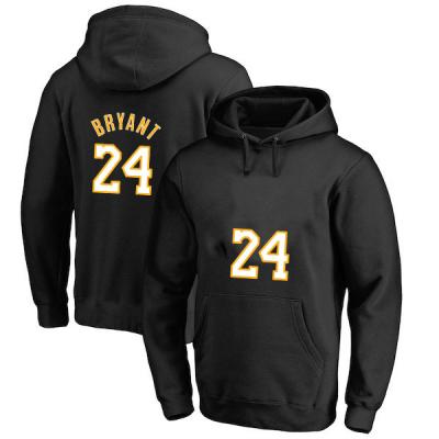 China Anti-wrinkle Team Fan Apparel Los Angeles Adult Bryant Hooded Pro Basketball Fleece Hoodie Pullover Sweatshirt for sale