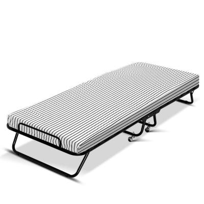 China Home Furniture Portable Camping Cot Indoor / Outdoor Folding Bed With Mattress And Wheels for sale