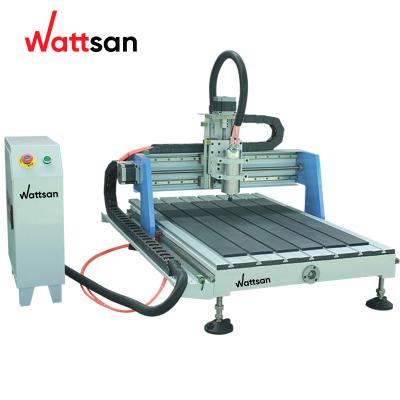 China Building Material Stores Desktop Mini Wattsan 1.5kw 2.2kw 0609 Wood MDF PCB CNC Router Machinery for sale