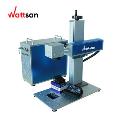 China WATTSAN 20W 30W 50W Fiber Laser Marking / CO2 Laser Marking Machine 150*150mm 200*200mm 300*300mm for sale