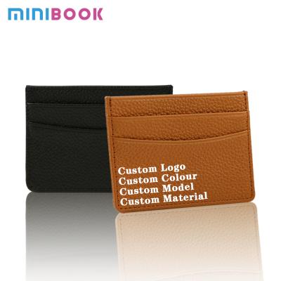 China Vintage Minibook Credit Card Holder Men Design Minimalist Genuine Leather Slim Card Holders for sale