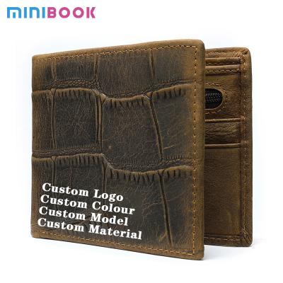 China Vintage Minibook Mini Messenger Wallet Men's Genuine Leather Wallet, Handbags Flip Wallets For Credit Men Leather for sale