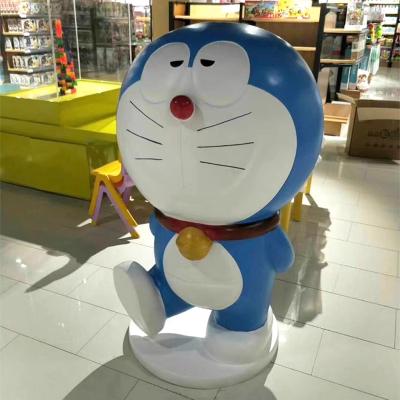 China Europe Factory Sale New Design Fiberglass Life Size Sculpture Outdoor Decoration Sale Hot Custom Made In Doraemon for sale