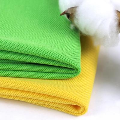 China Top Quality Widely Used Shrink-Resistant Double Knit Polyester Cotton Stretch Pique Fabric for sale