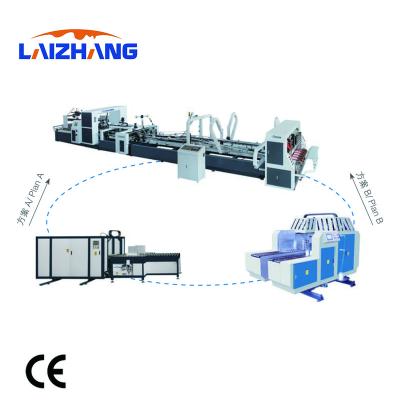 China Factory Tangshan Laizhang LZHD-2800 Automatic File Gluer and Nailer Machine for sale