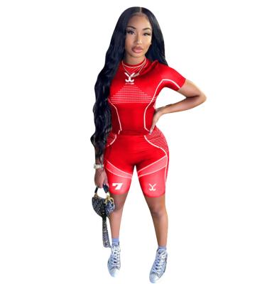 China Wholesale QUICK DRY Yoga Suit Sport Wear Red Two Piece Set Women Sexy Sweatpants Shorts for sale