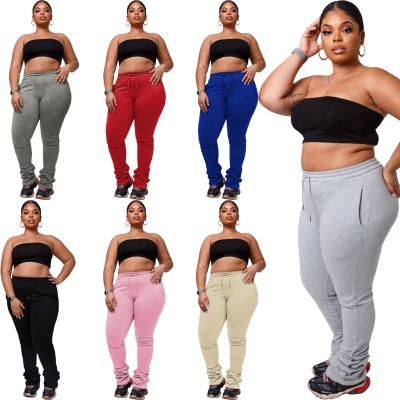 China Hot-wholesale plus size custom made women's anti-pilling pants women's drawstring pants for sale