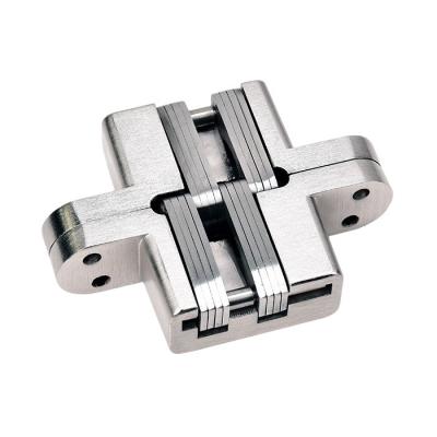 China New Modern Cabinet DMG-01 Hinges Stainless Steel Hinges Cross Concealed Aluminum Hidden Door Hinges for sale