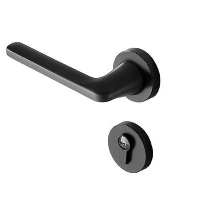 China New design interior door lock and handle black modern bronze split door lock for aluminum door for sale